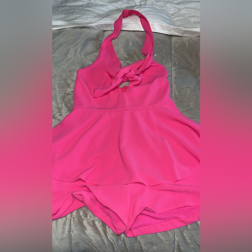 Hot pink romper